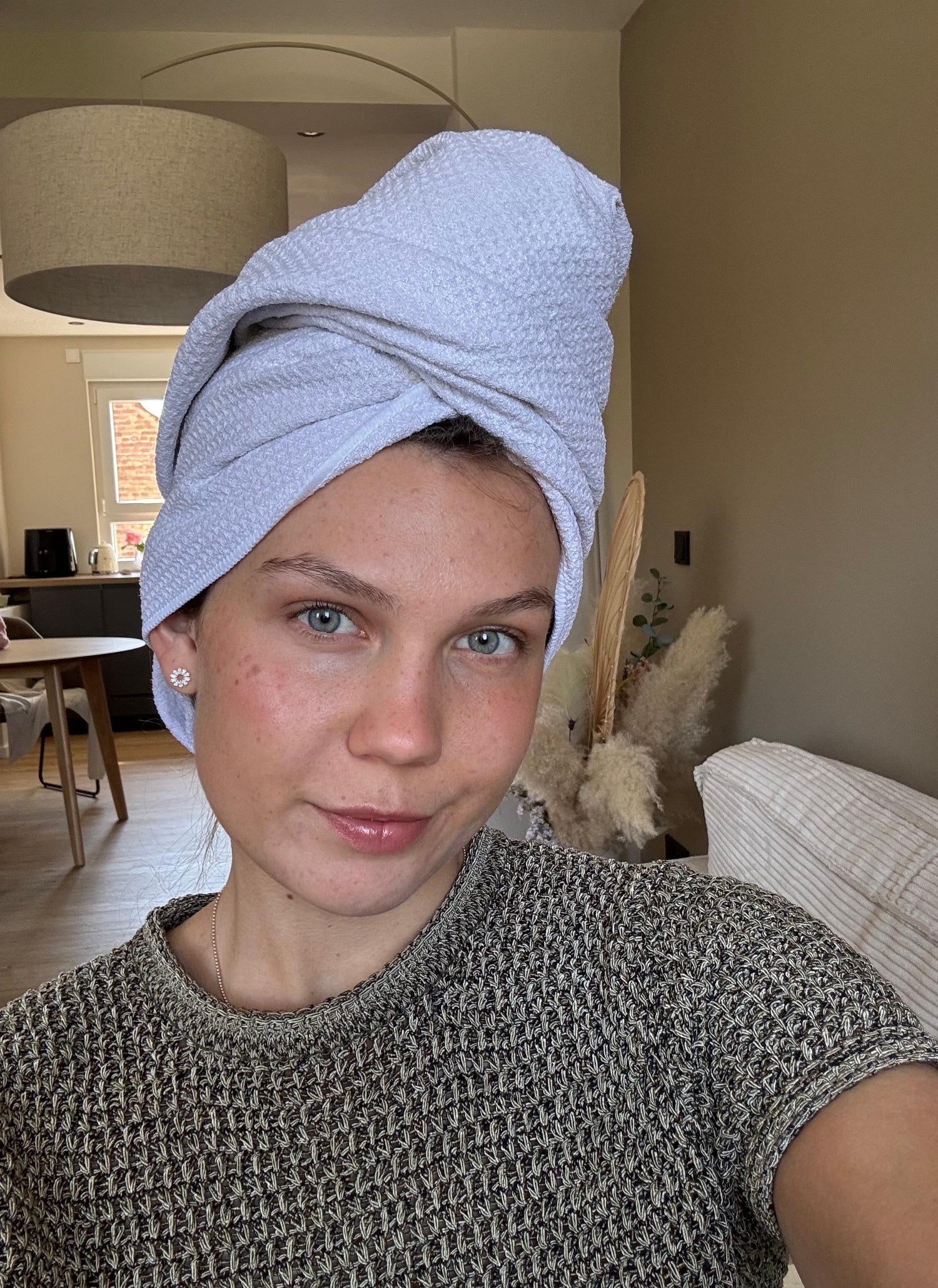 Mikrofaser Handtuch Haare 2er Set für schonendes Trocknen ohne Haarbruch und Frizz