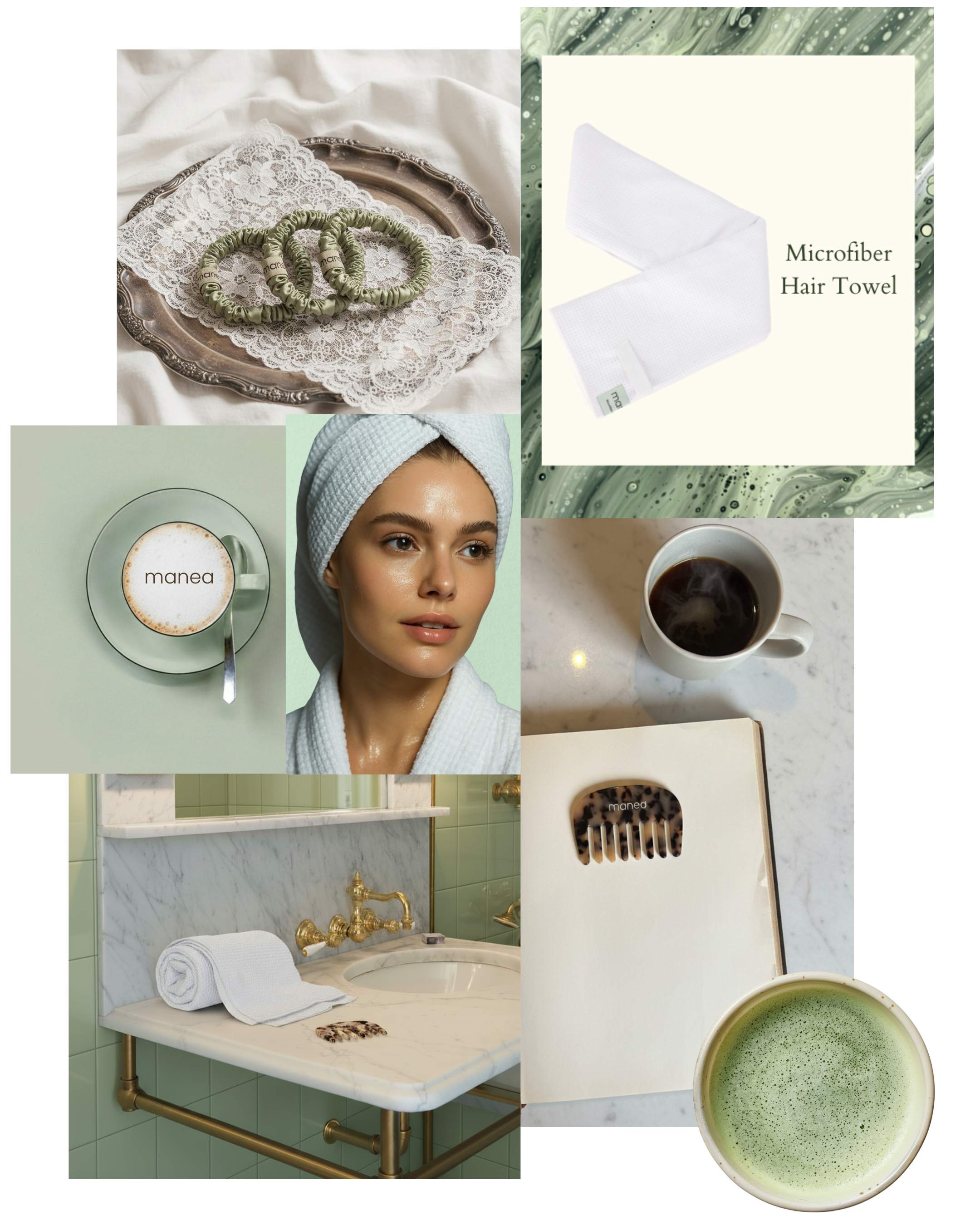 Healthy Hair Habits Set, nasses Haar sanft trocknen, Haarbruch und Frizz reduzieren, manea care