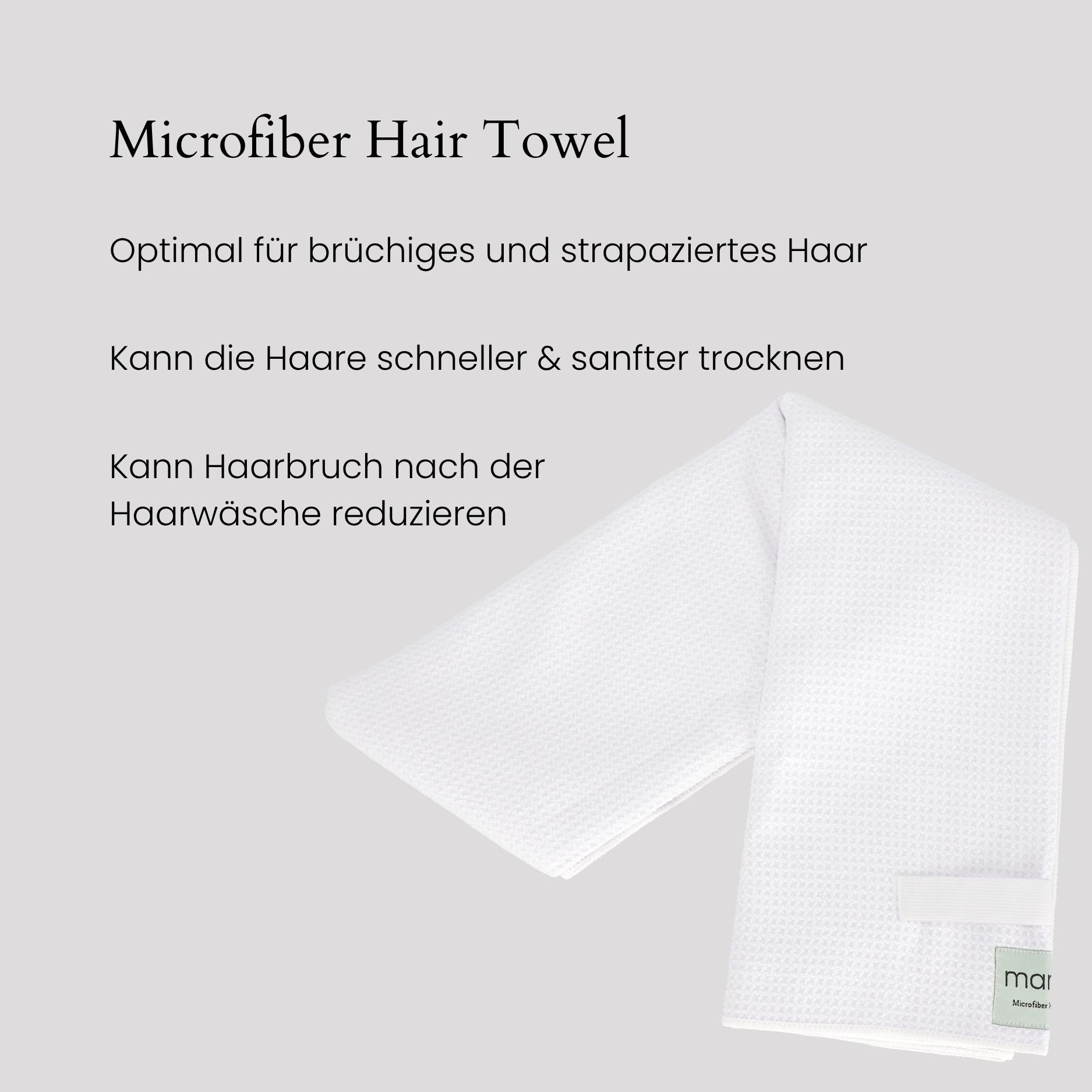 Microfiber Hair Towel, schonendes Handtuch für alle Haartypen